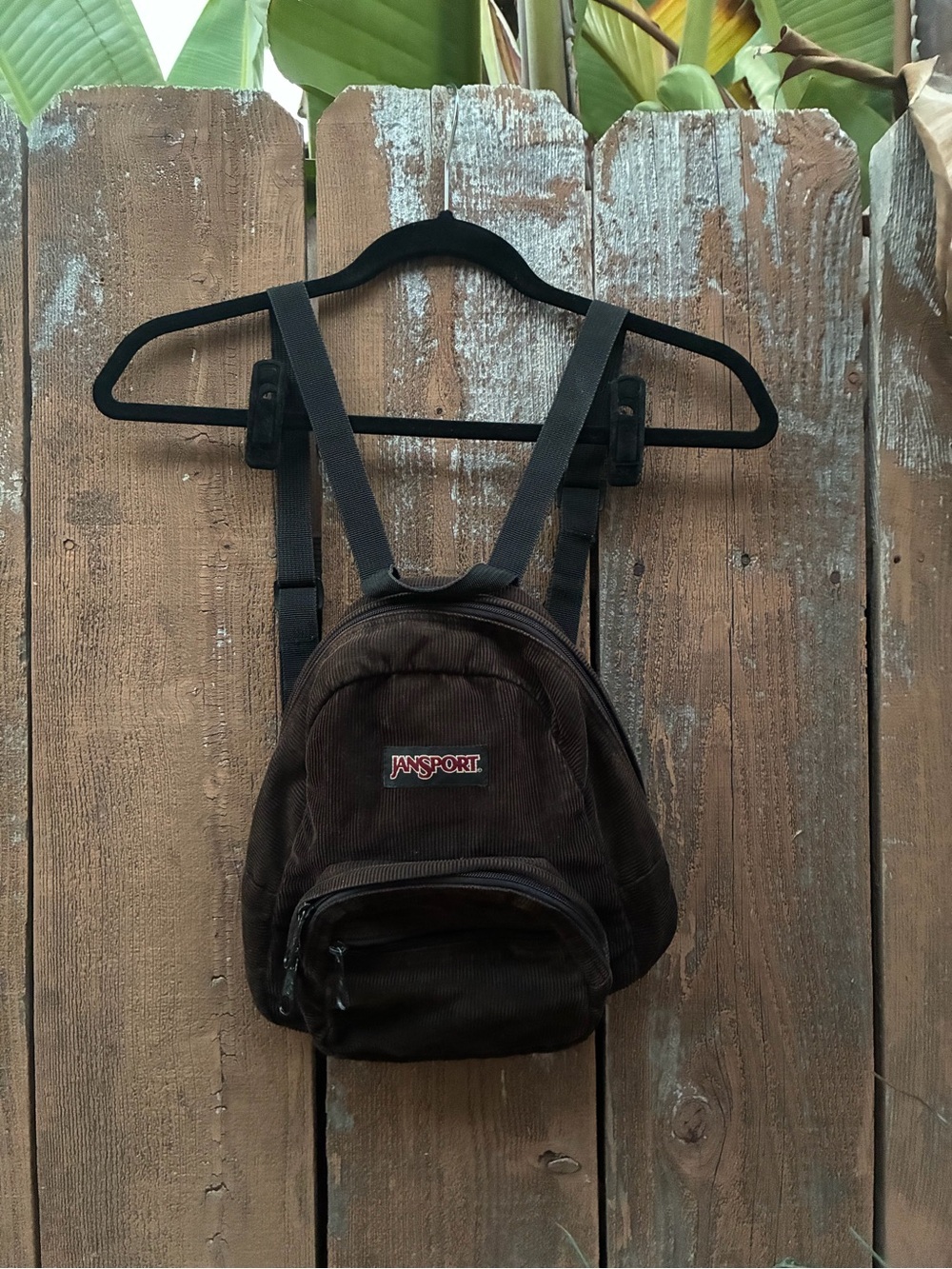Jansport Dark Brown Corduroy Mini Backpack